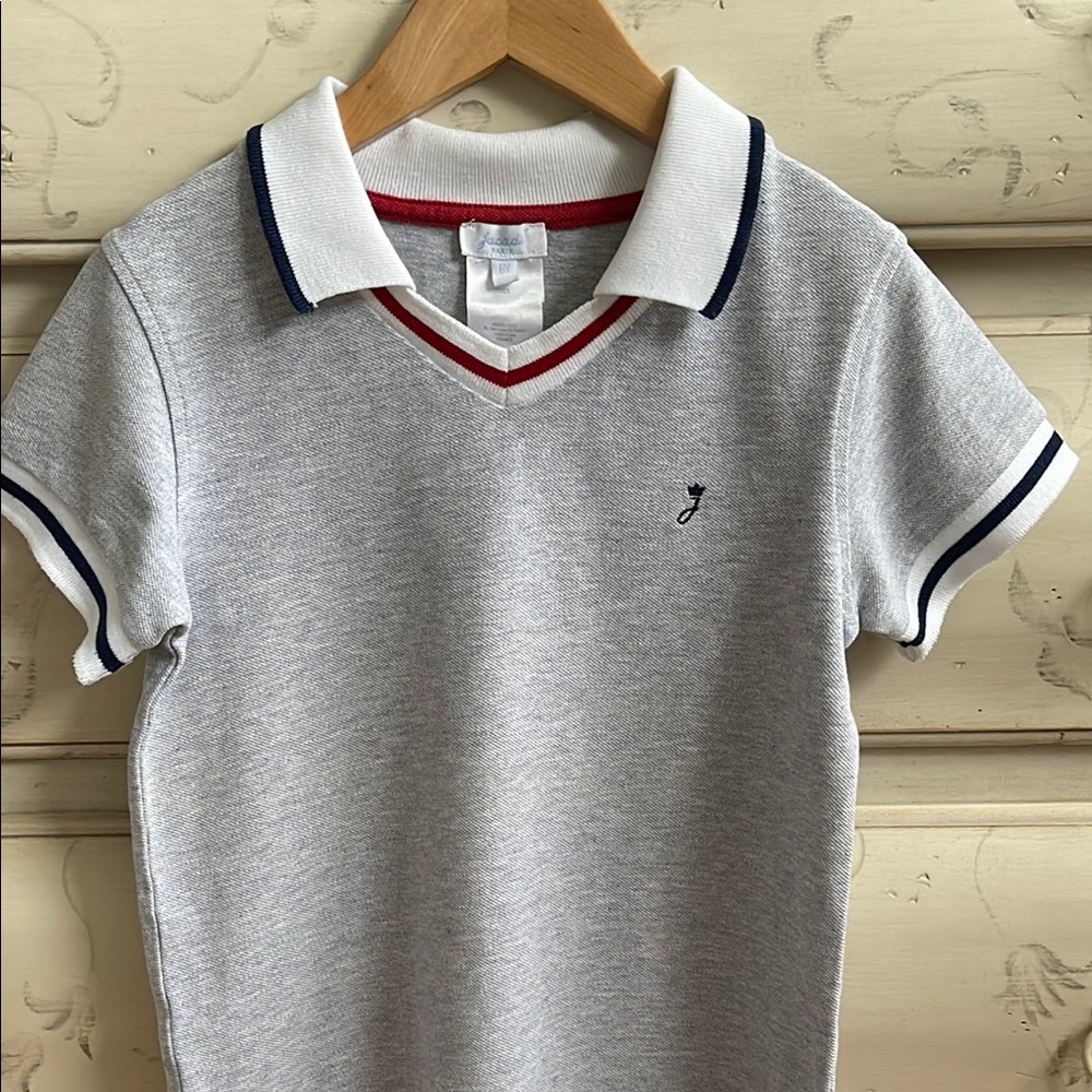 Jacadi Gray and White Polo Shirt with Classic Design - Picture 12 of 12